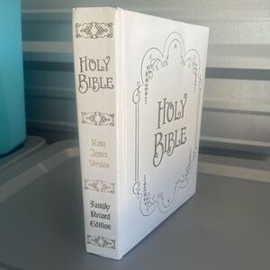 1985 Holy Bible De Vore & Sons Red Letter King James Family Record Edition